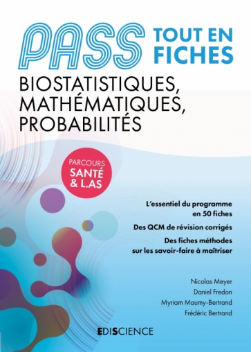 PASS Biostatistiques, Mathématiques, Probabilités (Dunod, 2021) — couverture