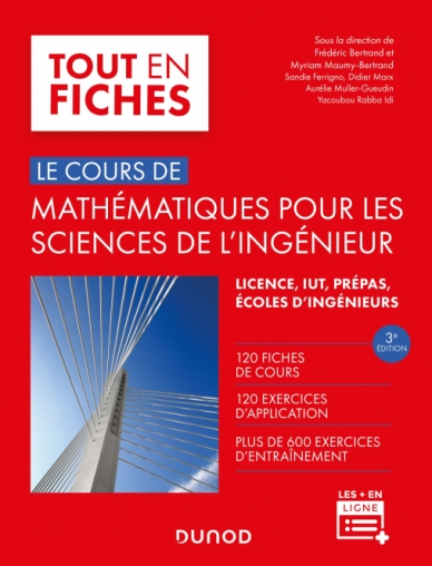 Mathématiques pour les sciences de l’ingénieur (3e éd., 2022) — couverture
