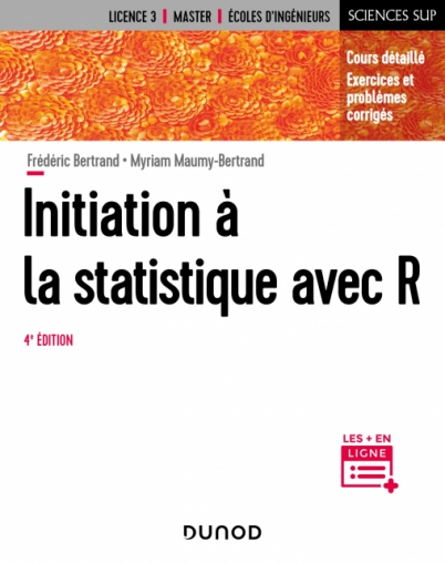 Initiation à la statistique avec R (4e édition, 2023) — couverture